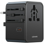 USAMS 70W Travel Adapter (US/AU/EU/UK) - Black