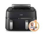 PHILIPS NA551/00 Hot air fryer with two baskets