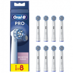 Oral-B Replaceable Toothbrush Heads | EB60X-8 Sensitive Clean Pro | Heads | For Adults | 8 Brush Heads Included | White