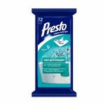 PRESTO soaked bathroom wipes, 72 per pack