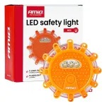 Amio Road Portable LED Warning Light with working torch function 3xAAA IP65 12SMD + 3SMD