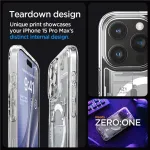 Spigen Ultra Hybrid Mag Case with MagSafe for iPhone 15 Pro Max - White (Zero One Pattern)