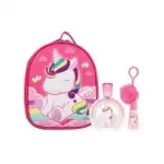 Fragrances For Children Eau My Unicorn Gift Set EDT 100ml, Lip Gloss 7ml, Keychain and Cosmetic Bag