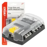 Amio Fuse box set with neutral line, 6 sockets -03833