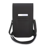 GUESS PU Grained 4G Metal Logo Phone Bag Brown