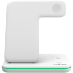 CANYON WS-303 3in1 Wireless charger, with touch button for Running water light, Input 9V/2A, 12V/2A, Output 15W/10W/7.5W/5W, Type c to USB-A cable length 1.2m, 137*103*140mm, 0.22Kg, White