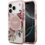 GUESS Case IML Flower AND Tonal Circle MagSafe for iPhone 18 Pro Max / 17 Pro Max pink
