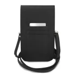 GUESS PU Grained 4G Metal Logo Phone Bag Black