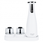 Adler Electric Salt and pepper grinder AD 4449w Grinder 7 W Housing material ABS plastic Lithium Mills with ceramic querns; Charging light; Auto power off after: 3 minutes; Fully charged for 120 minut