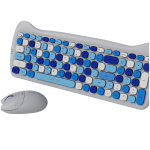 CANYON set HSET-W6 Keyboard+Mouse Kitty Edition AAA+ Wireless Blue