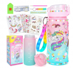 RoGer Unicorn Water Bottle + Accessories, 600ml