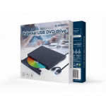 Gembird External USB DVD Drive | DVD-USB-031 | USB Type-C (male) connector, USB 3.1 Gen. 1 | DVDR/RW / CDR/RW | 24x CD read speed | 24x CD write speed | Black