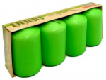 PROVENCE Candles, light green, 5x9cm, 4 pieces