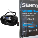 Sencor SPT 3907 B CASSETTE PLAYER WITH CD, FM, Bluetooth (Damaged packaging)