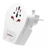 Skross Travel adapter: World to Europe 250V 16A with USB + USB-C 20W