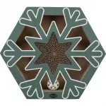 Trixie Decorative snowflake - Xmas snowflake with balls, cardboard, 33 6 28 cm