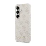 GUESS 4G Script Metal Logo phone case with MagSafe support for Samsung Galaxy S26 (S942) pink