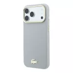 Lacoste Champs Elysees Gold Logo phone case with MagSafe support for iPhone 18 Pro Max gray