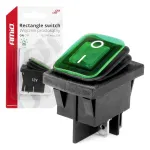 Amio Rectangle switch with green light