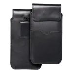 OEM ROYAL - Leather universal flap pocket / black - Size 3XL - HUAWEI MATE 20X