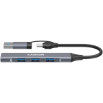 CANYON hub DS-02 4-in-1 USB-A/C Grey