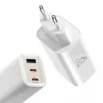 OEM Rock Wall charger Ice2Cube GaN - USB + 2xType C - PD 65W 3A white
