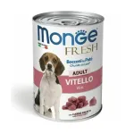 Monge Dog Fresh Adult Chunks in Loaf with Veal complete wet food with veal for adult dogs, 400 g