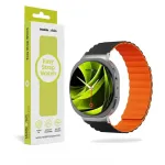 MOBILE ORIGIN Easy Strap Magnetic Galaxy Watch 8 Black/Orange