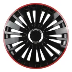 Leoplast Hubcap FALCON 16" black with a red rim