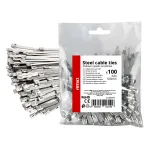 Amio Stainless steel metal clamps 4.6x100mm 100 pcs. -04319