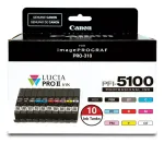 CANON PFI-5100 Multipack ink cartridge 10 pc(s) Original Standard Yield Cyan, Matte black, Black