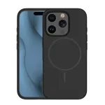 TFO Silicone Thin Mag phone case with MagSafe support for iPhone 15 Pro Max black