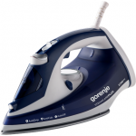 Gorenje | SIH2200BLC | Steam Iron | 2200 W | 280 ml water tank capacity | 30 g/min continuous steam | 90 g/min steam boost performance | Blue/White