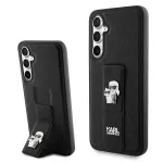 Karl Lagerfeld KLHCS23FEGSAKCPK S23 FE S711 black hardcase Gripstand Saffiano Karl AND Choupette Pins