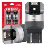 Amio LED CANBUS PRO series W21/5W 2x1860 SMD Red 12V 24V -03602