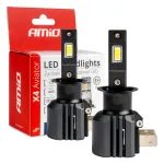 Amio LED Headlights X4-series AVIATOR H3 6500K max 44W -03762