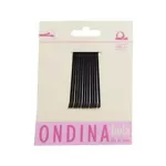 EUROSTIL Black Negro Clips Ondina 50mm Carton 1un