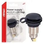Amio Power supply socket with flap 250W 12V 24V -04462