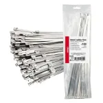 Amio Stainless steel metal clamps 4.6x350mm 100 pcs. -04324