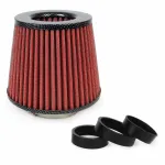 Amio Car Air Conical Filter red/carbon, universal, 3 mounting adapters -01713