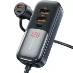 USAMS C40 CC213CC01 car charger | 165W | PD, QC | USB-C, USB-A | black