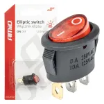 Amio Elliptic switch 12V/230V (with red light) BU02
