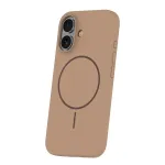 TFO Silicone Thin Mag phone case with MagSafe support for iPhone 16e brown