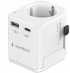 Gembird Grounded Universal Travel Adapter 20W