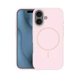 TFO Silicone Thin Mag phone case with MagSafe support for iPhone 16e pink
