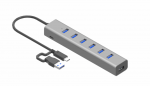 i-tec USB-C Charging Metal Hub, 7 Ports
