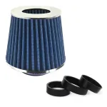 Amio Car Air Conical Filter blue, universal, 3 mounting adapters -02458