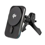 Amio magnetic car phone holder for air vent and dashboard with 15W wireless charging MagSafe compatible