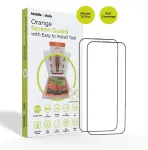MOBILE ORIGIN Orange Screen Guard iPhone 15 Plus with easy applicator, 2 pack