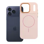 Case for iPhone 17 Pro Max / 18 Pro Max (low camera edge) Frame Mag Cover compatible with MagSafe powder pink